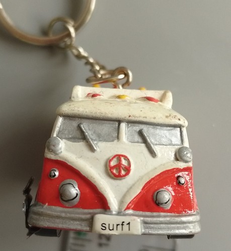 Vintage keyring wood wooden - keyring,