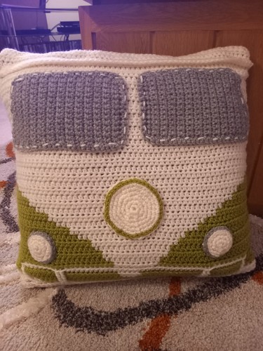 Handmade crochet camper - vw, van