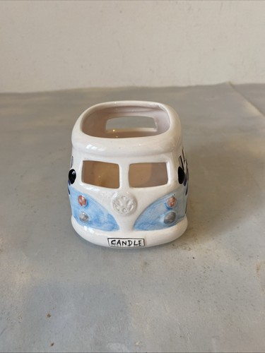 Ceramic camper van candle - vw,