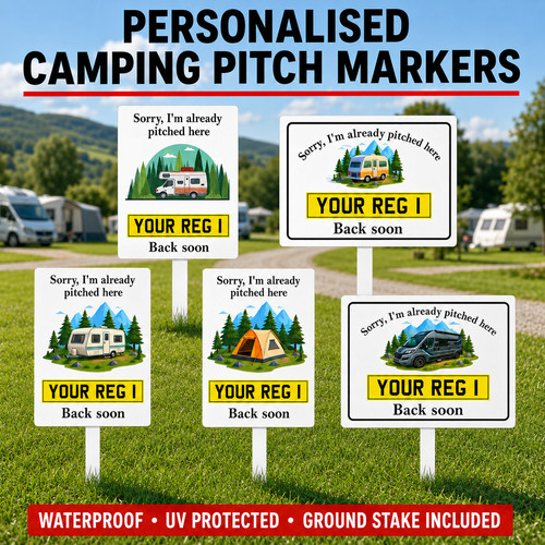 Campervan pitch marker lawn
