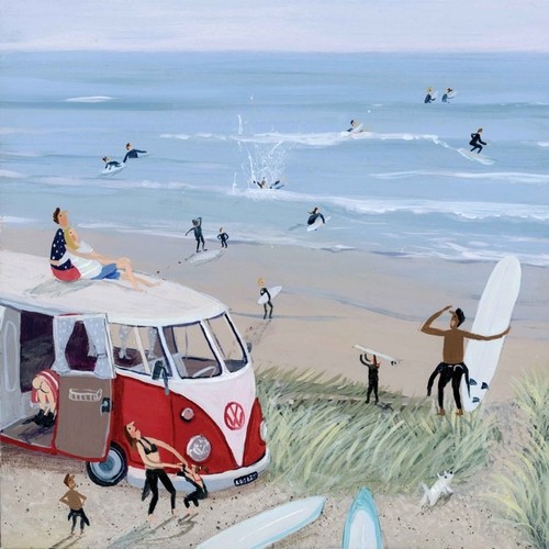 Surfing art blank greeting - surfing,