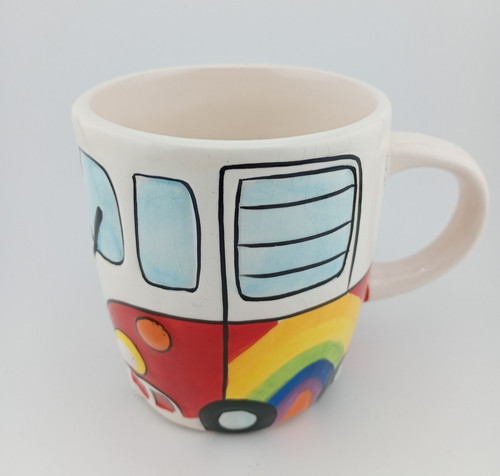 Rainbow peace camper - vw,