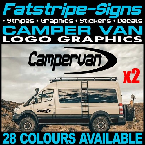 Camper van logo door stickers - camper,