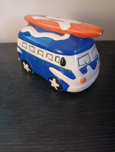 Camper van ceramic money - van,