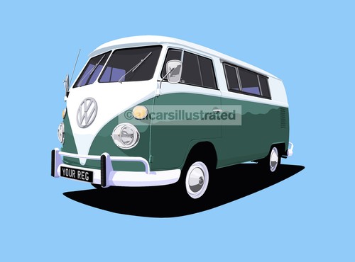 Split screen camper van art - camper,