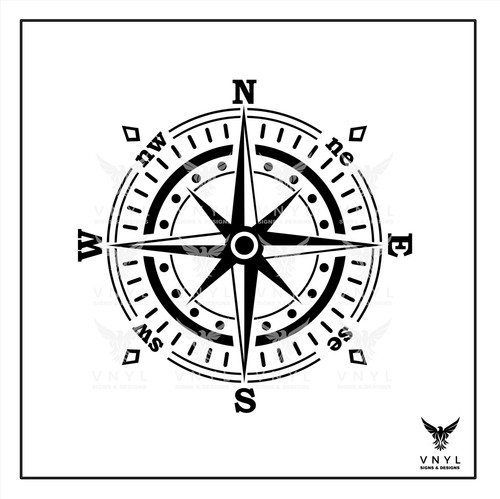 Camper van compass decals - camper,