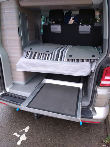 Campervan rear sliding luggage - rear,