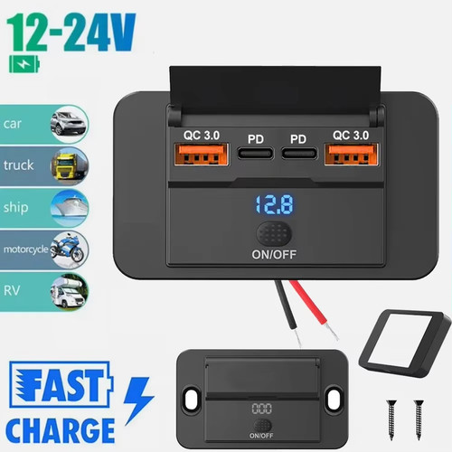 12v dual usb fast charger - 12v,