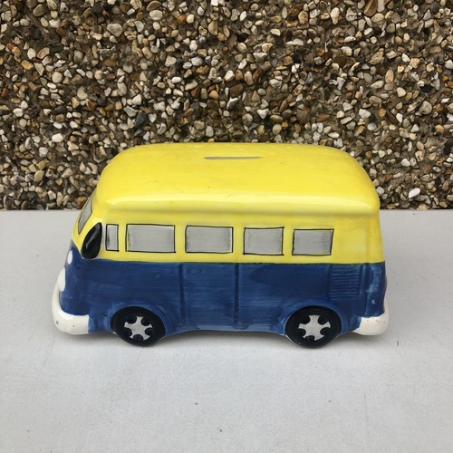 Campervan ceramic money box - ceramic,