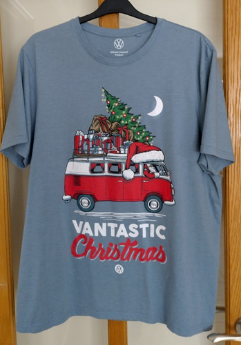 Campervan blue christmas - vw,