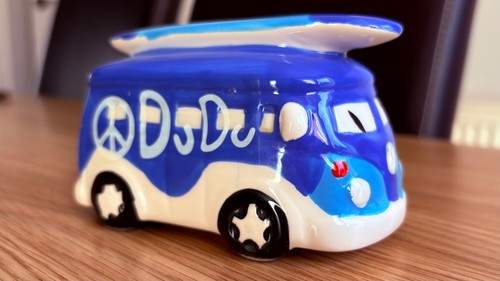 Camper van ceramic money - camper,