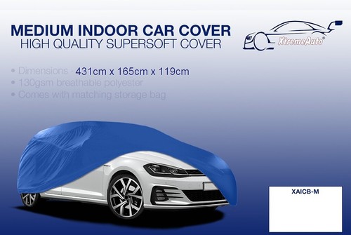Medium blue indoor car cover - blue,