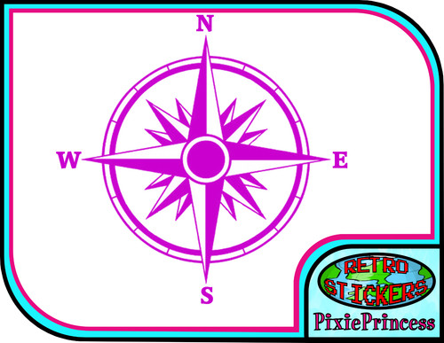 Compass rose wall - compass,